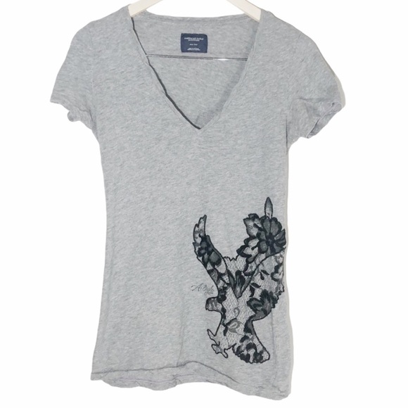 American Eagle Outfitters Tops - American Eagle - Basic Tee Printed Eagled Short Sleeve